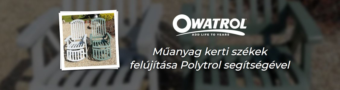 Kerti műanyagszékek felújítása Polytrol segítségével